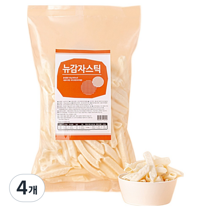 뉴감자스틱 소포장 뻥튀기, 100g, 4개