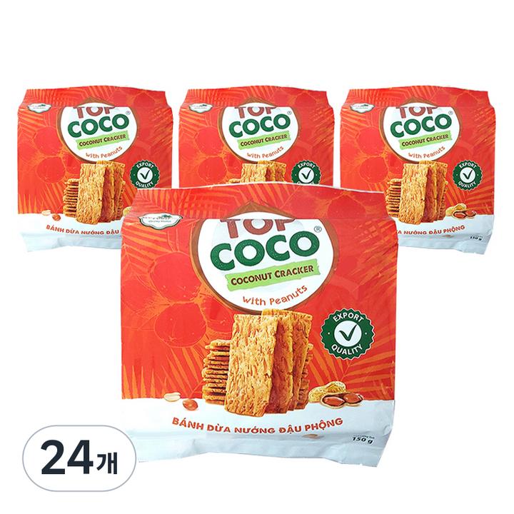 탑코코 코코넛 크래커 땅콩맛 10p, 24개, 150g