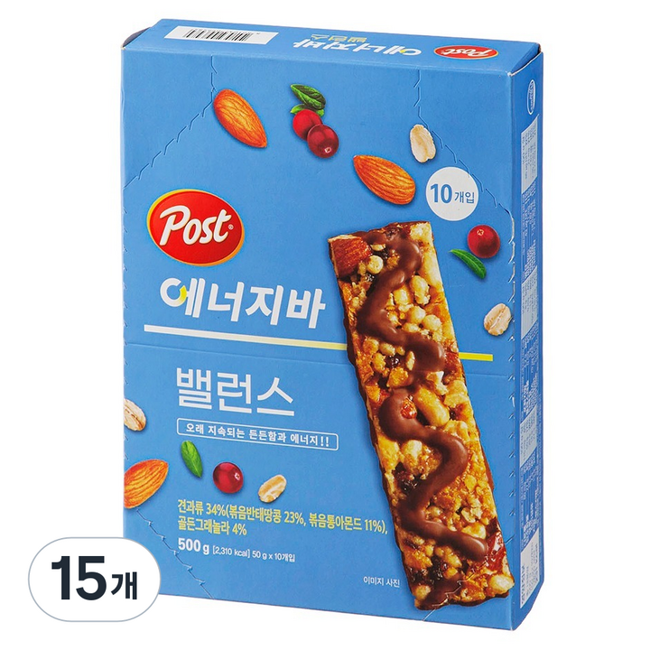 포스트 에너지바 밸런스, 500g, 15개