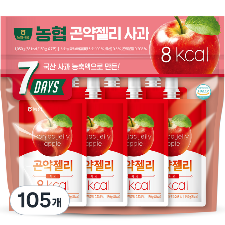 농협식품 곤약젤리 사과, 150g, 105개