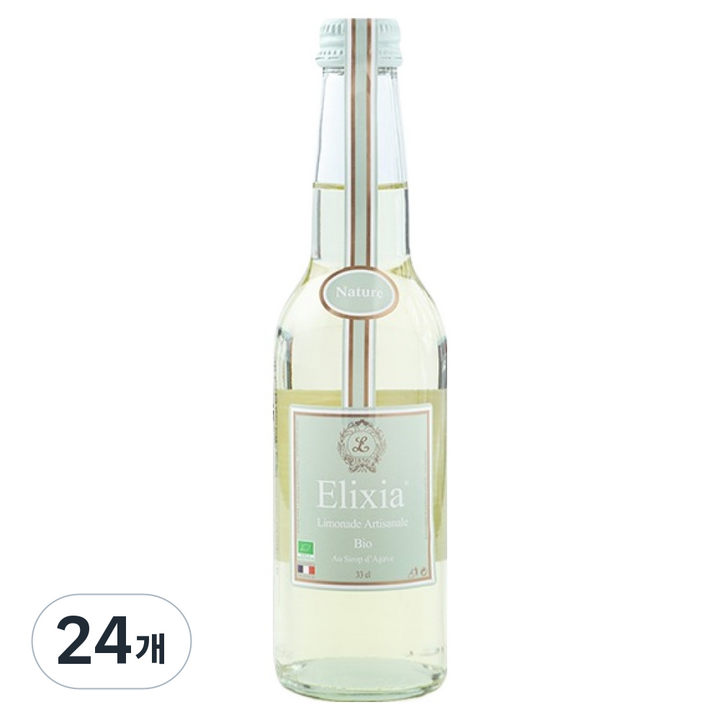 엘릭시아 유기농 레몬 탄산음료, 330ml, 24개