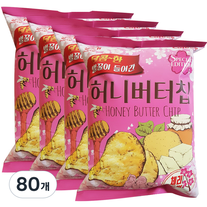해태제과 허니버터칩 체리블라썸, 60g, 80개