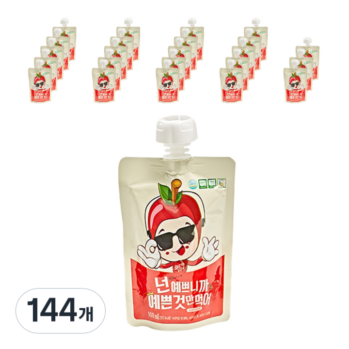 사과깡패 사과식초주스 스파우트, 100ml, 144개