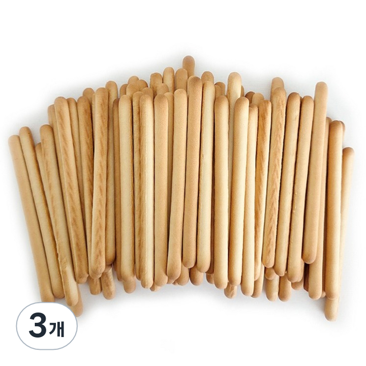 쿠킹스토리 미니 롱스틱 과자 11cm, 240g, 3개