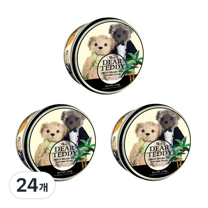 VFOODS 디어테디 플라워비스킷 코코넛크림, 150g, 24개