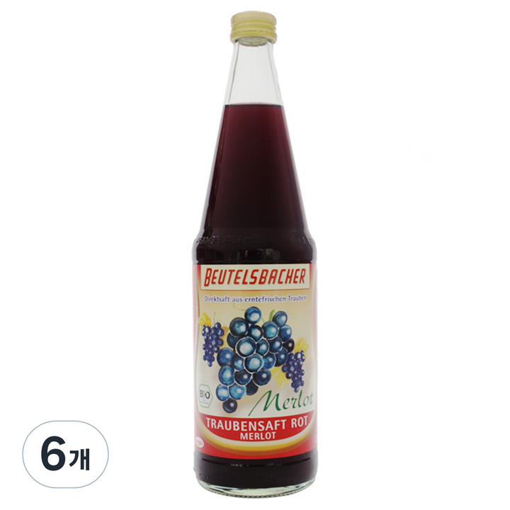베텔스바허 유기농 포도 주스, 700ml, 6개