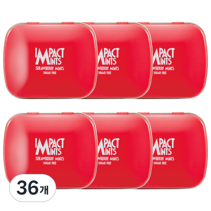 임팩트민트 딸기향 캔디, 36개, 14g