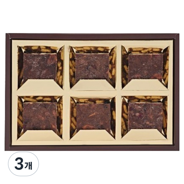 몽샹82 클래식 초코 쫀득쿠키 6p + 쇼핑백, 3개, 180g