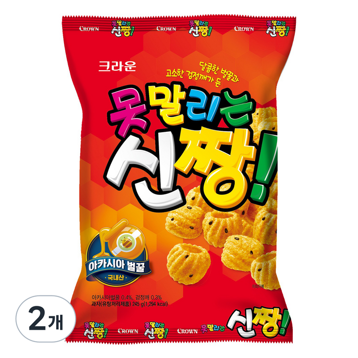 못말리는신짱 스낵, 245g, 2개
