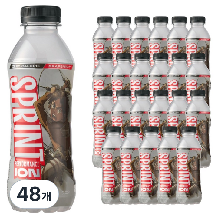클룹 스프린트 진격의거인 제로 이온음료 자몽, 48개, 500ml