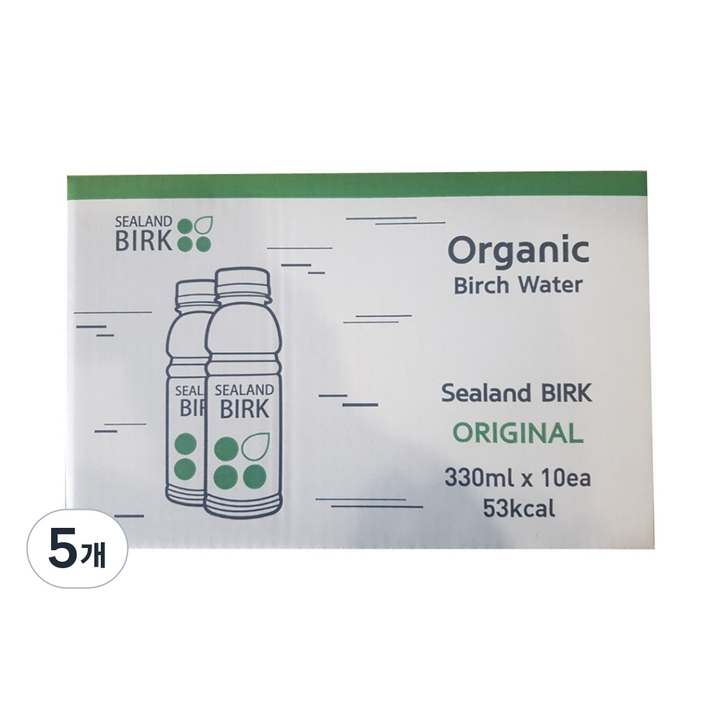 유기농 오리지날 자작나무수액 음료, 330ml, 5개