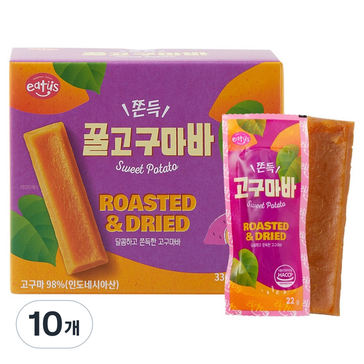 이더스 쫀득 꿀고구마바 15p, 330g, 10개