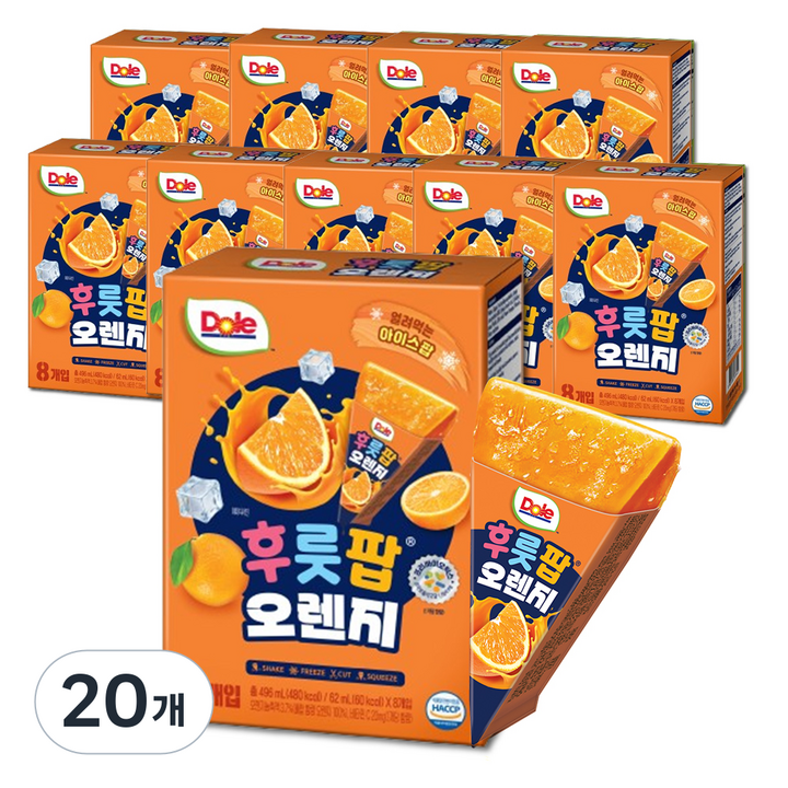 돌 후룻팝 오렌지, 496ml, 20개