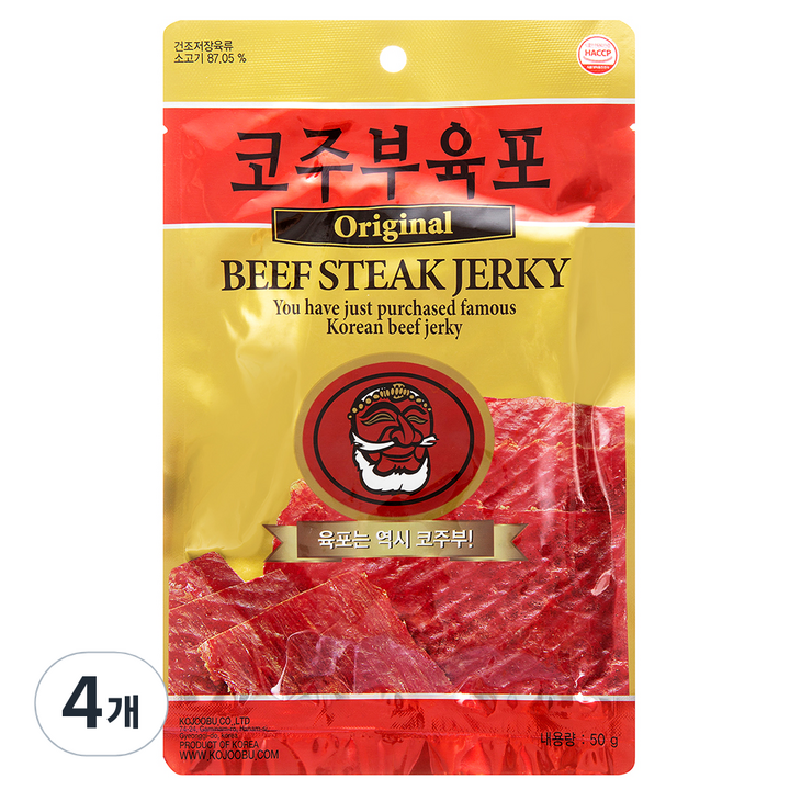 코주부 육포 오리지날, 50g, 4개