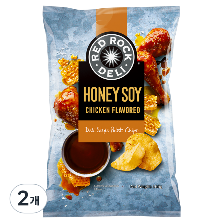 레드락델리 허니소이 치킨맛 감자칩, 165g, 2개