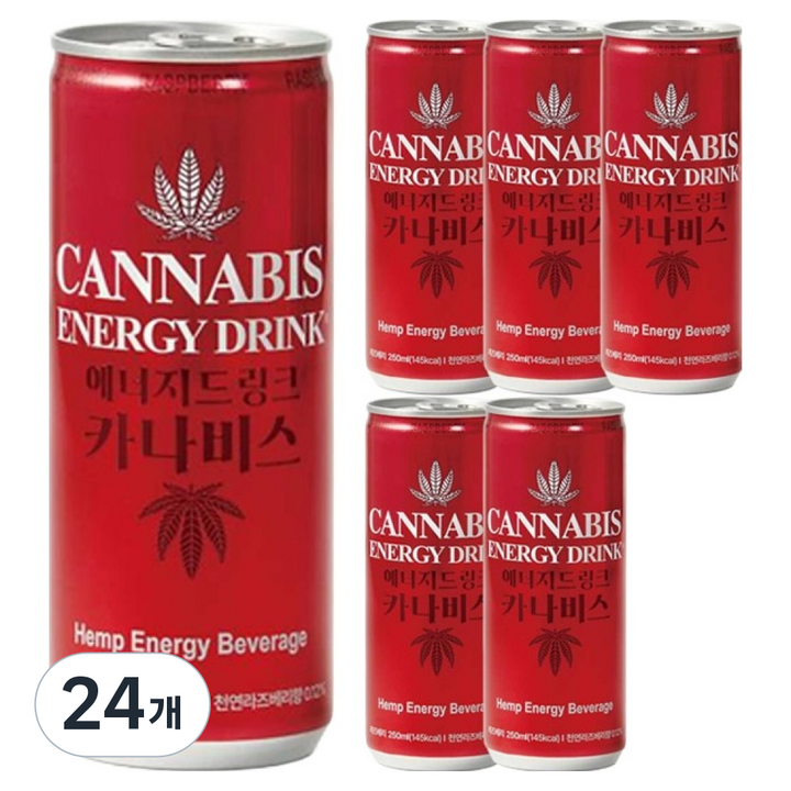 카나비스에너지드링크 라즈베리, 24개, 250ml