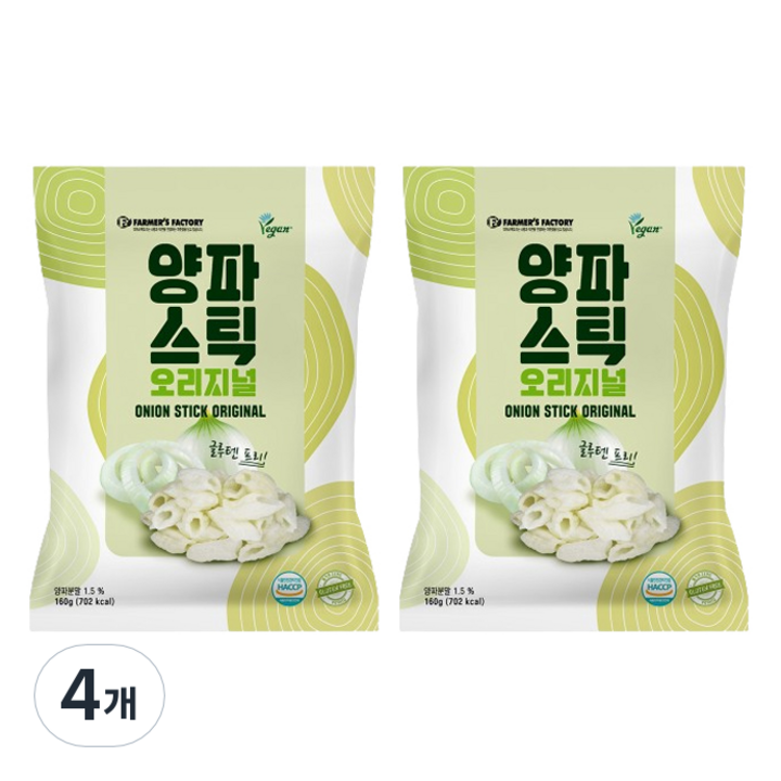 달곰삼삼 양파스틱 오리지널, 160g, 4개
