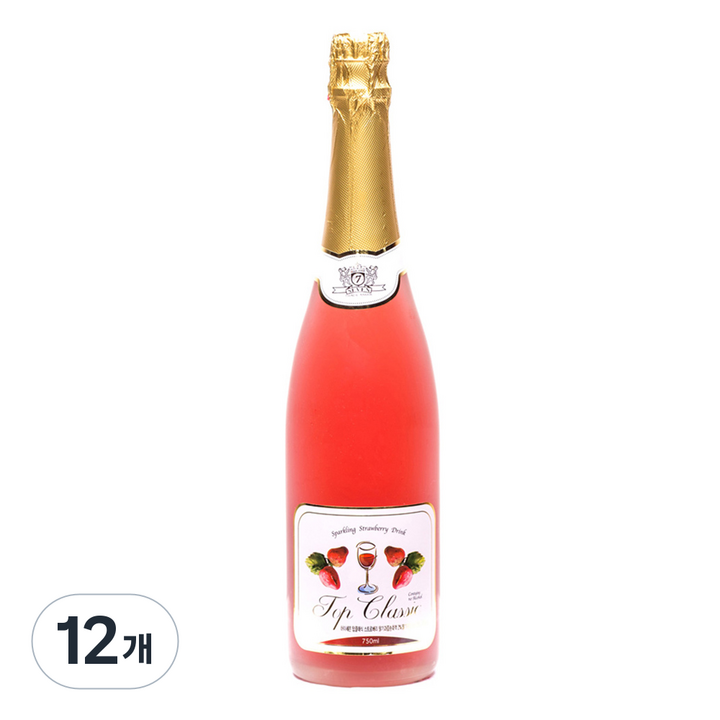 하이세븐 탄산음료 탑클래식 스트로베리, 750ml, 12개