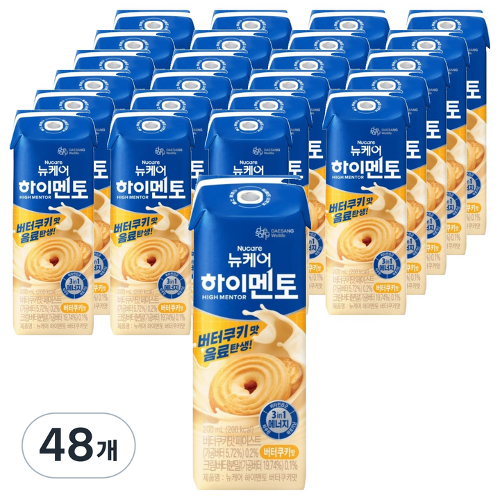 뉴케어하이멘토 버터쿠키맛, 48개, 200ml