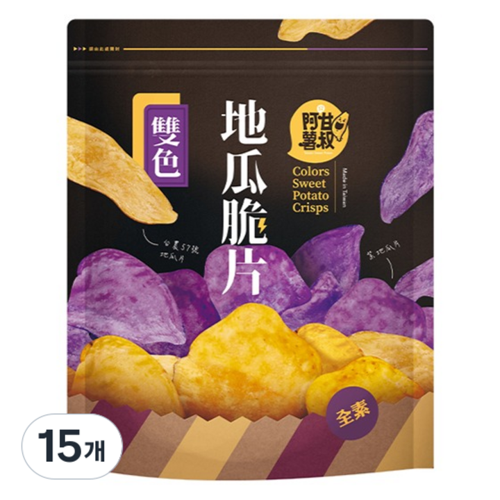 엉클스위트 컬러 고구마 크리스피 스낵, 150g, 15개