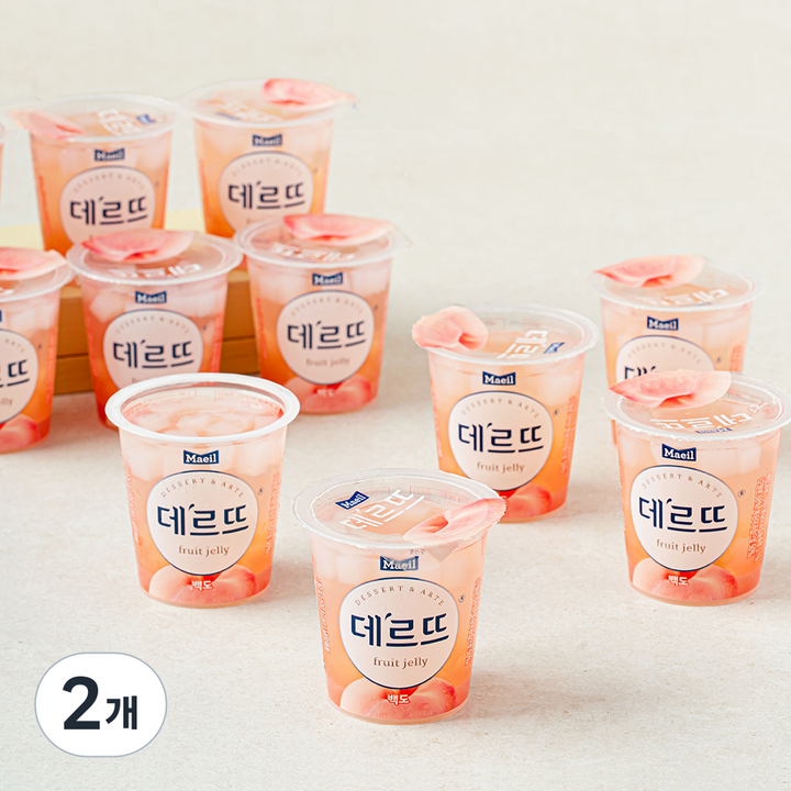 매일유업 데르뜨 백도젤리, 130g, 12개입, 2개
