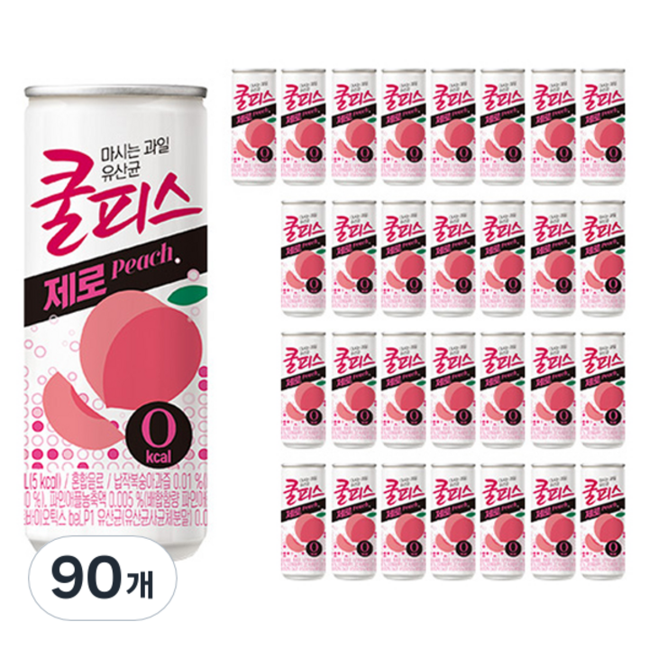 동원 쿨피스 제로 복숭아, 230ml, 90개