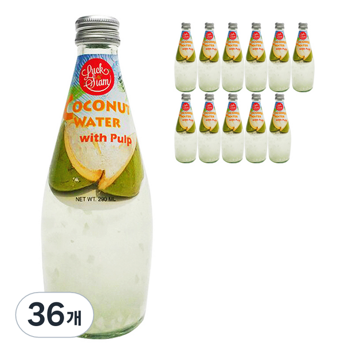 럭시암 코코넛워터 위드 펄프, 290ml, 36개