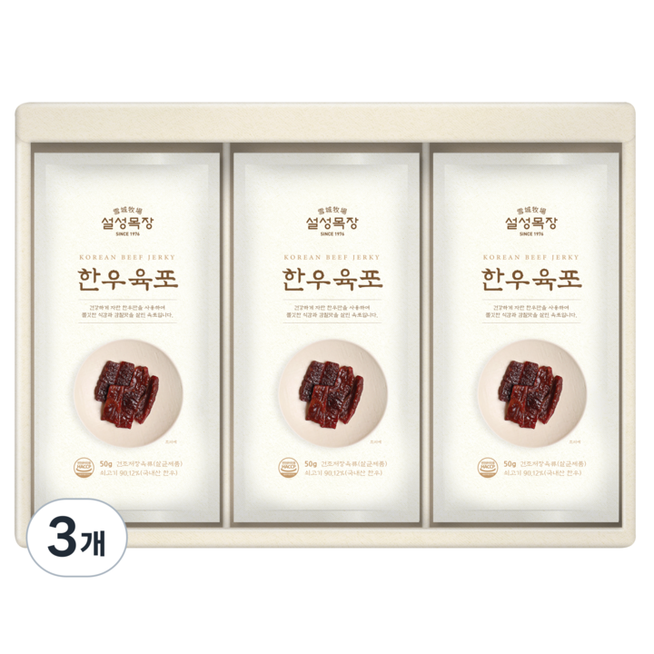 설설목장 명품 육포 선물세트, 300g, 3개