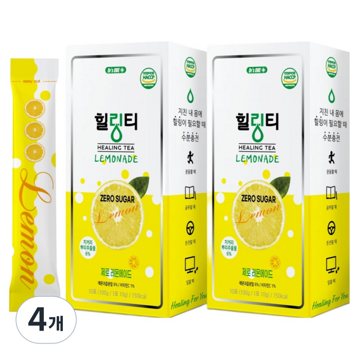 닥터스원 힐링티 제로슈가 레몬에이드, 100g, 4개