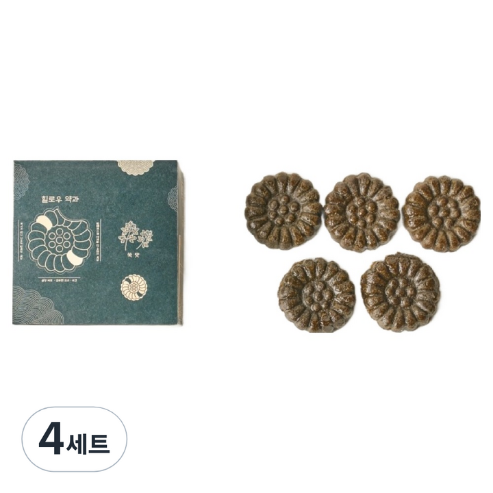 꼬랑지마카롱 힐로우 쑥맛 약과 5p, 85g, 4세트