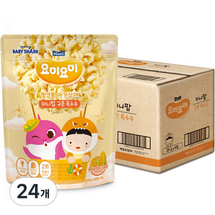요미요미 미니팝, 구운옥수수, 25g, 24개