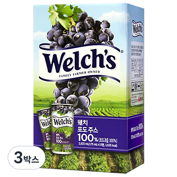 농심 웰치스포도, 45개입, 175ml