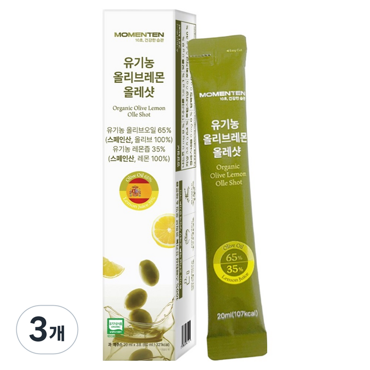 모먼튼 올리브레몬 올레샷 3p, 3개, 60ml