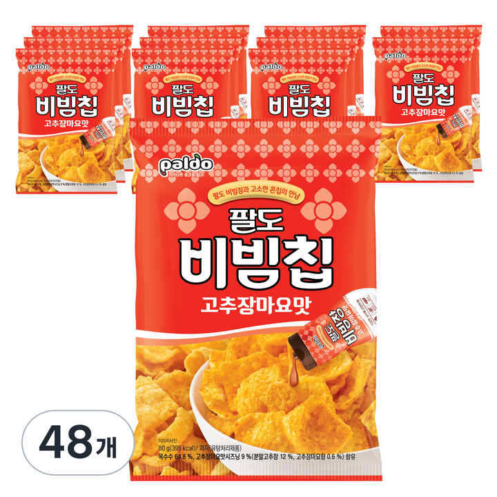 팔도 비빔칩 고추장마요맛, 48개, 80g