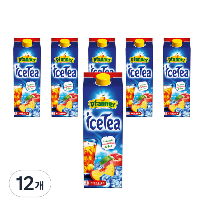 파너 복숭아 아이스티, 2L, 12개