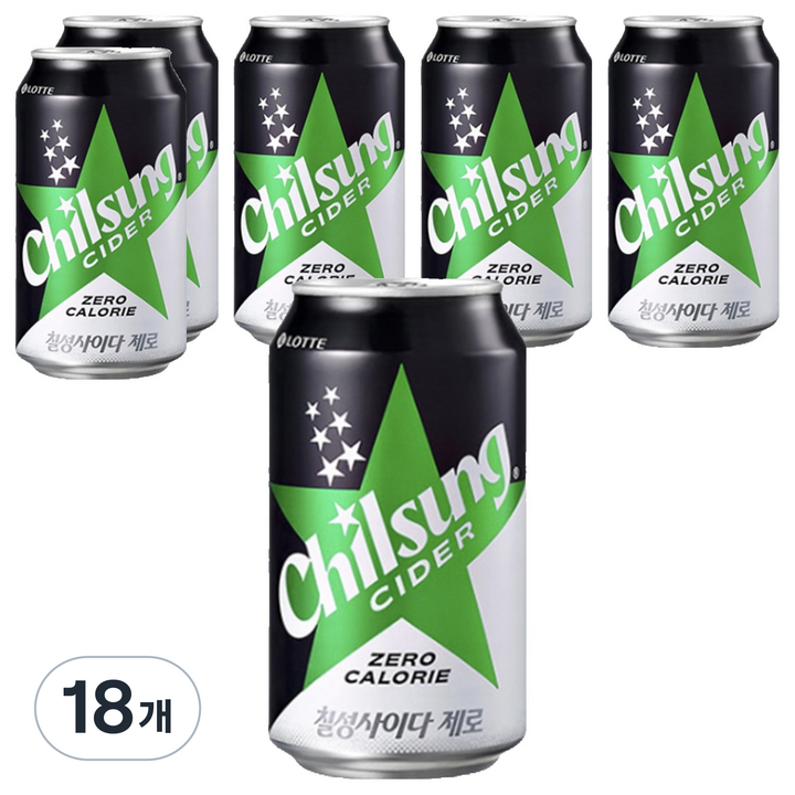 칠성사이다 제로 업소용, 355ml, 18개