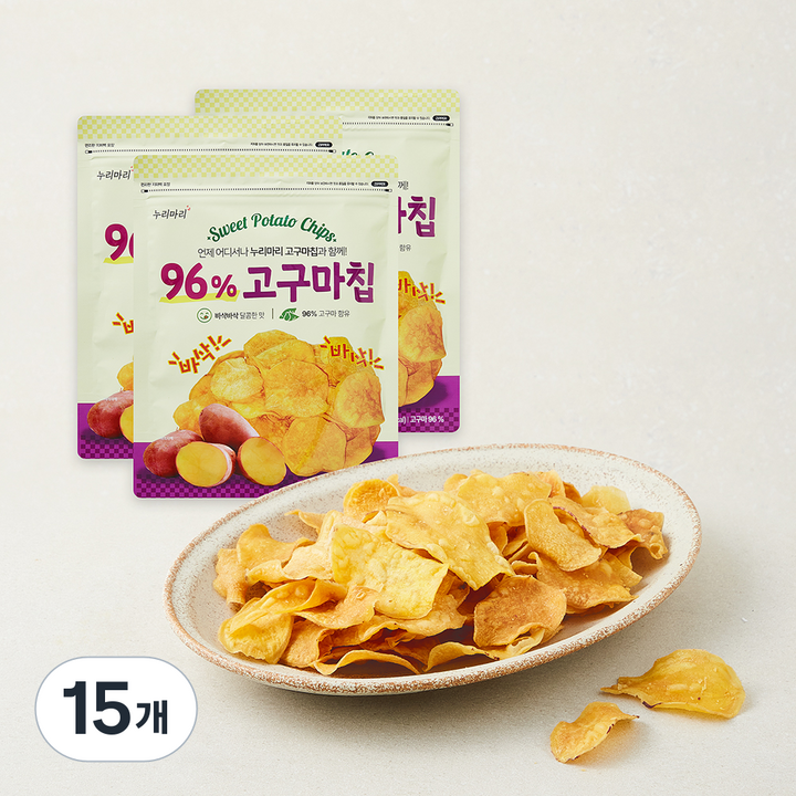 누리마리 고구마칩, 15개, 80g
