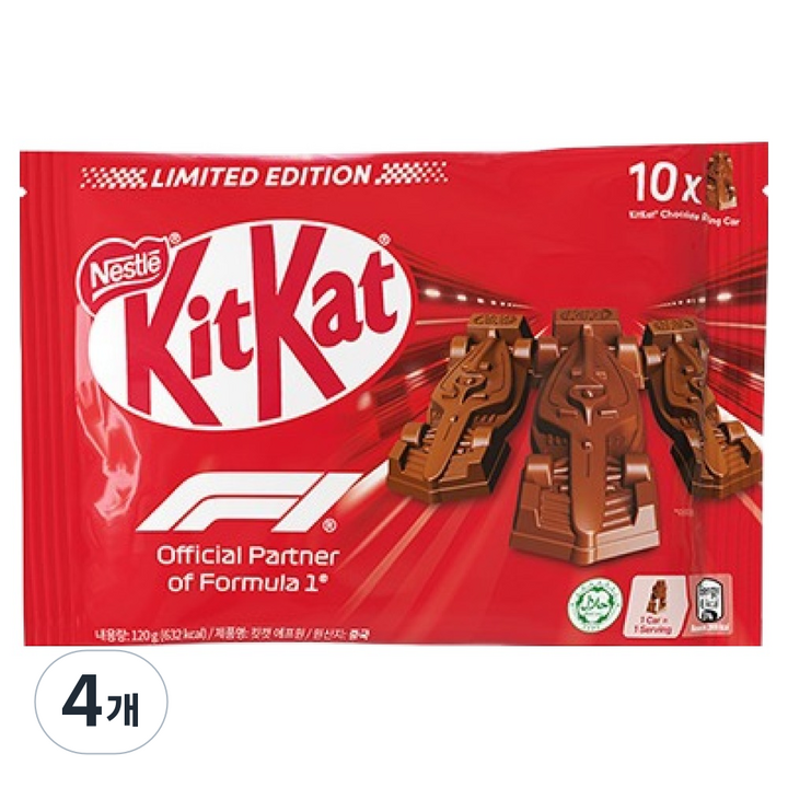 KitKat F1 아이콘 파우치 10p, 120g, 4개