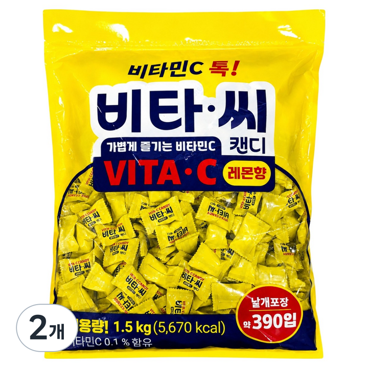 비타씨 캔디, 1.5kg, 2개