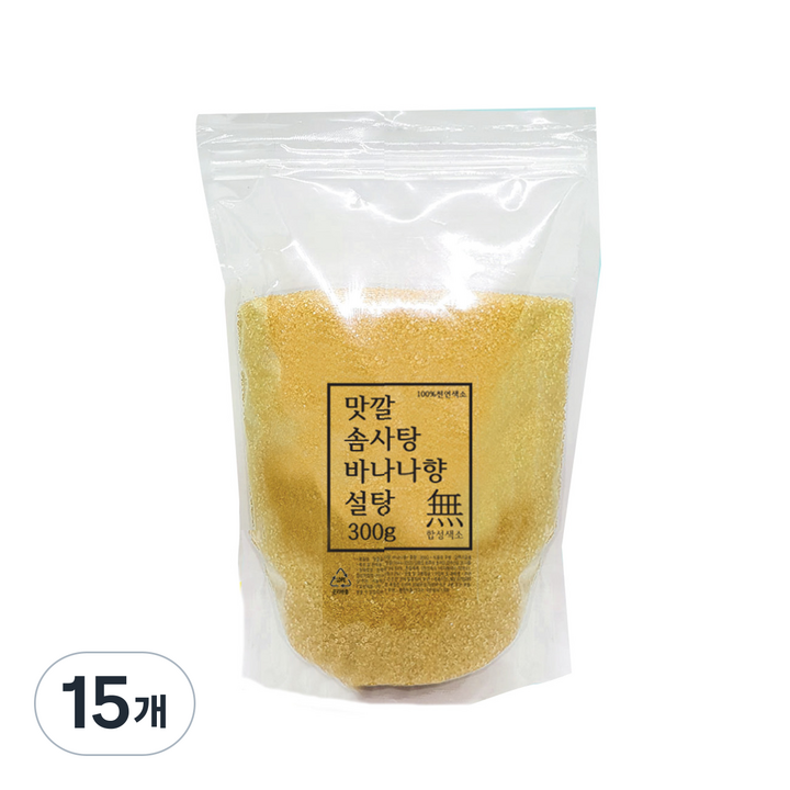 맛깔 바나나향 솜사탕 설탕 30인분, 300g, 15개