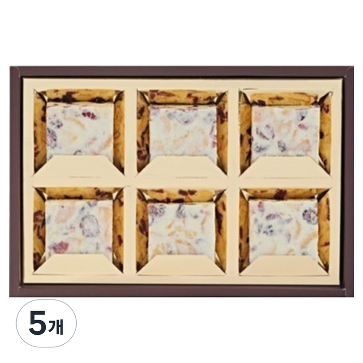몽샹82 클래식 오리지널 쫀득쿠키 6p + 쇼핑백, 180g, 5개