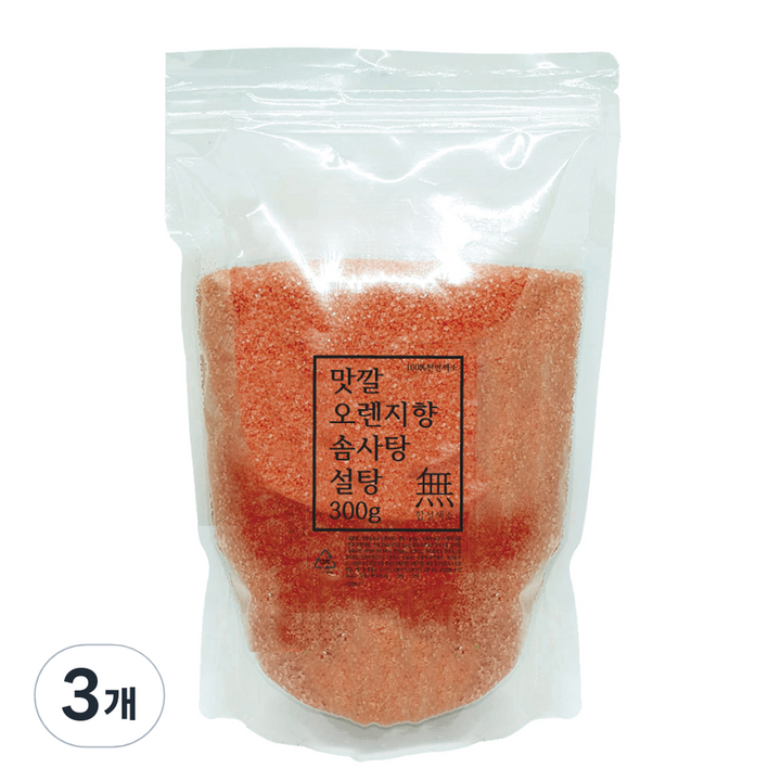 맛깔 솜사탕 설탕 오렌지향, 300g, 3개