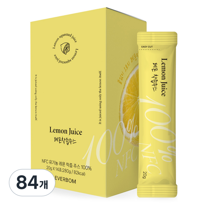 에버봄 레몬 착즙 주스, 20g, 84개