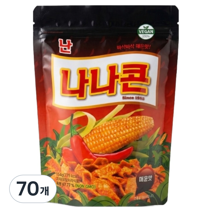 난나나콘 매운맛, 70개, 154g