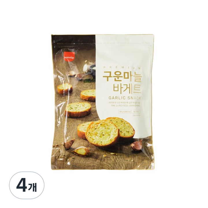 삼립 구운마늘 바게트, 800g, 4개