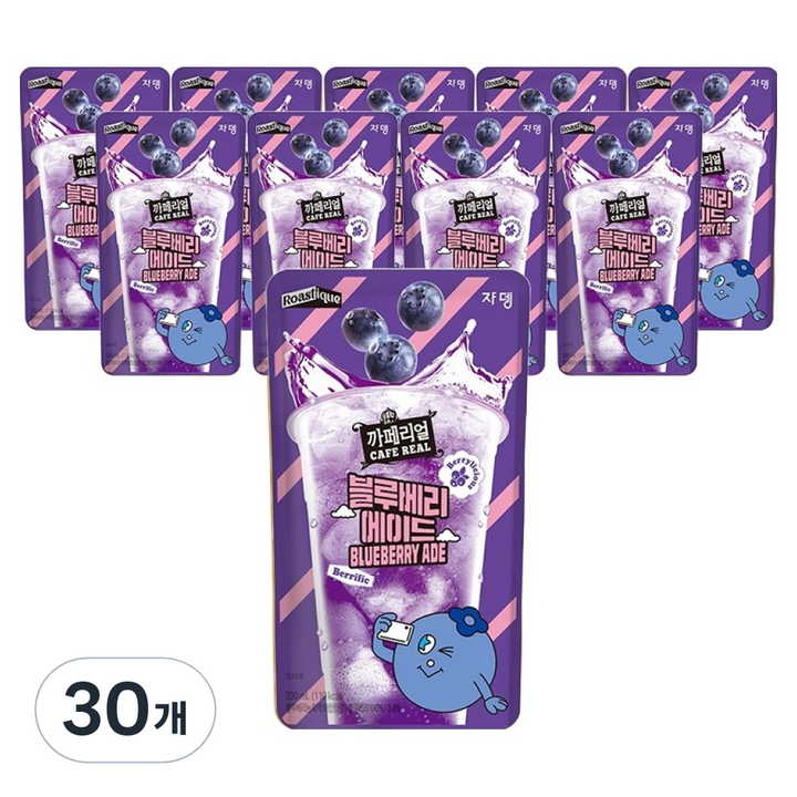 까페리얼 블루베리 에이드, 230ml, 30개