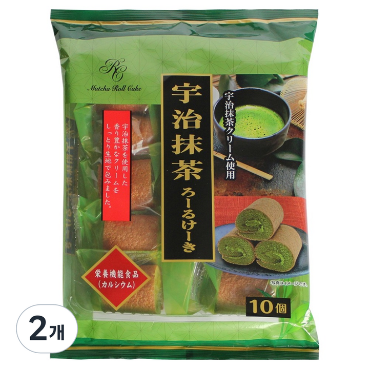 야마우치 말차 롤케이크, 140g, 2개