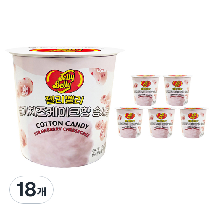 젤리벨리 딸기 치즈케이크향 솜사탕, 12g, 18개