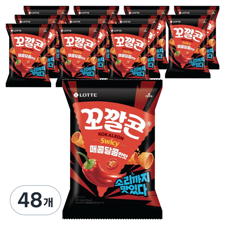 꼬깔콘 매콤달콤한맛, 134g, 48개