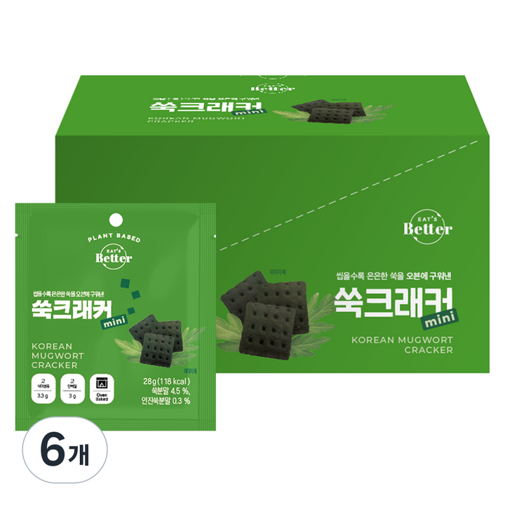 잇츠베러 쑥 크래커 미니, 280g, 6개